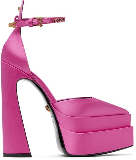 pink versace platform heels